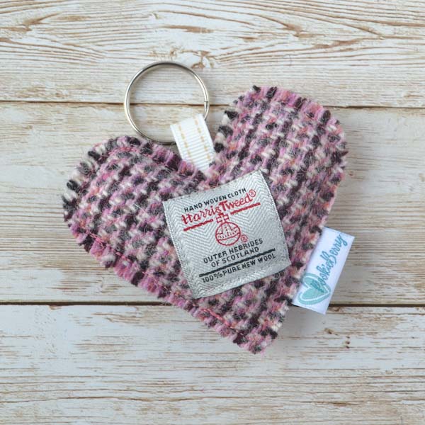 Harris tweed keyring top